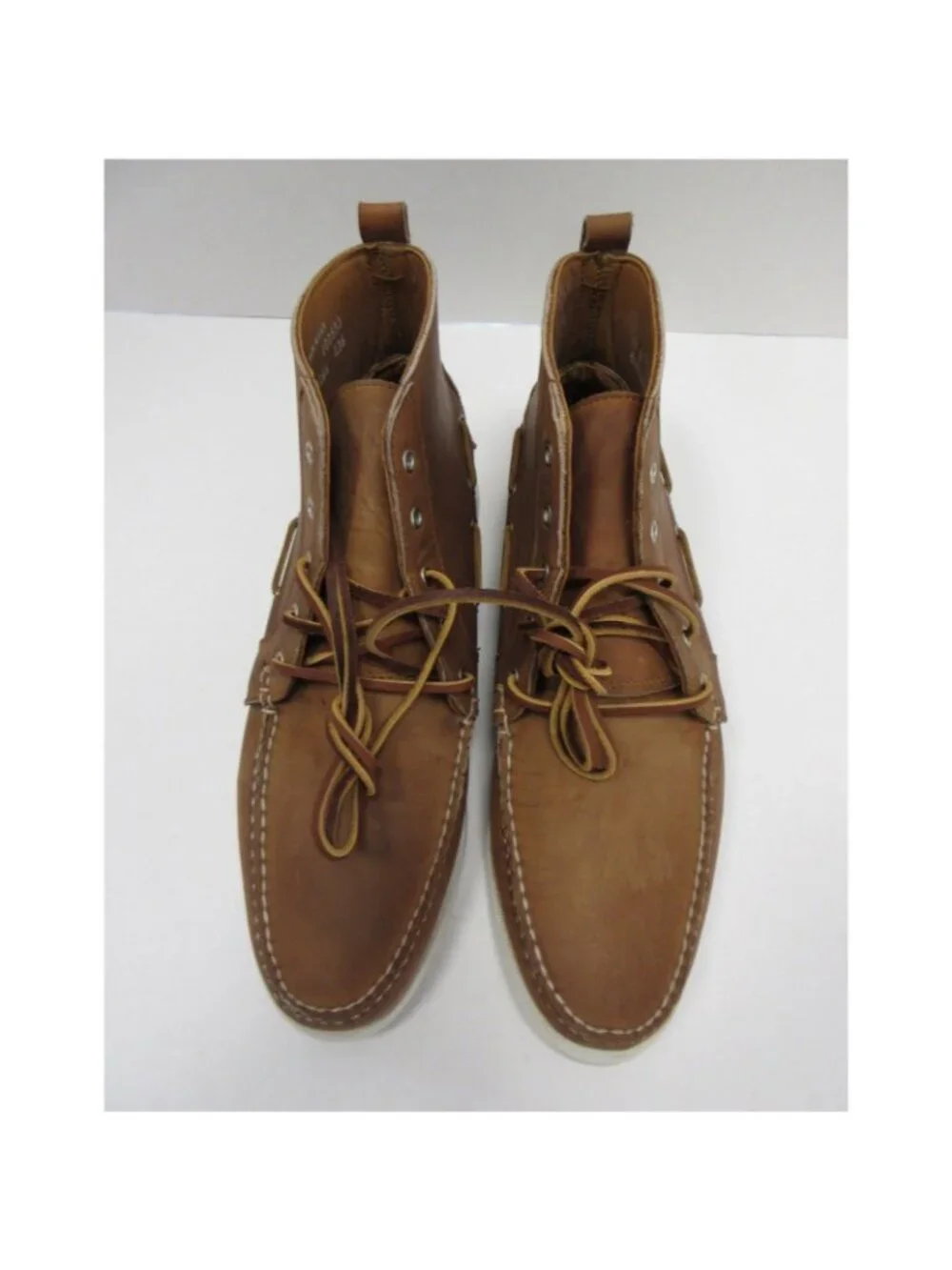 Ralph Lauren Boots 11 D Tan Telford Chukka Leather Lace Up USA Made